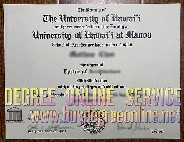 The University of Hawai'i degree