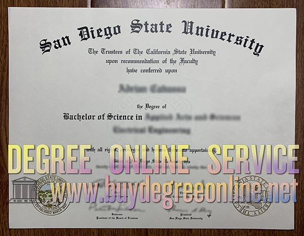 SDSU degree, San Diego State University diploma