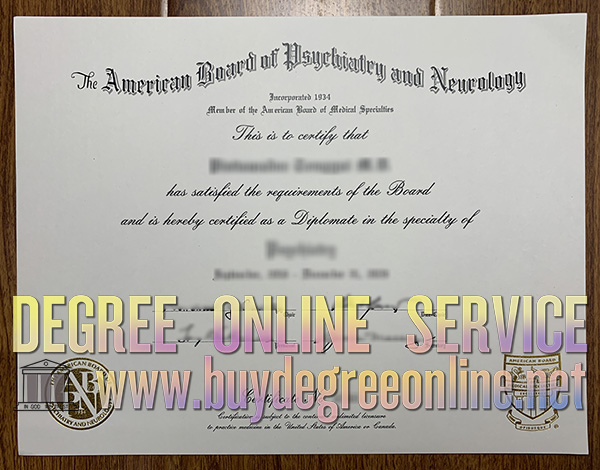 ABPN certificate