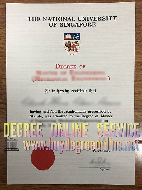 fake National University of Singapore degree