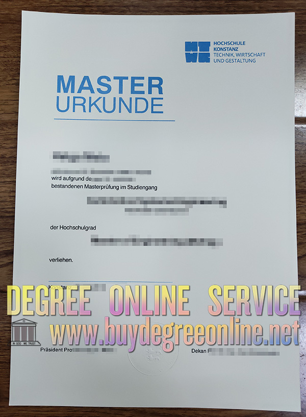 HTWG Konstanz diploma, HTWG Konstanz degree