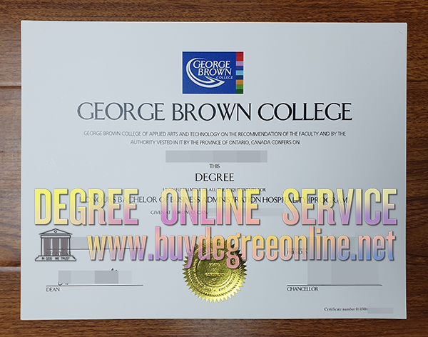 George Brown College diploma certificate