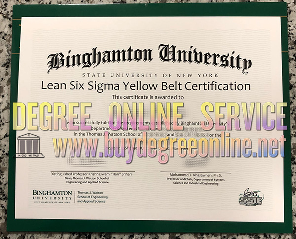 fake Binghamton university certificate