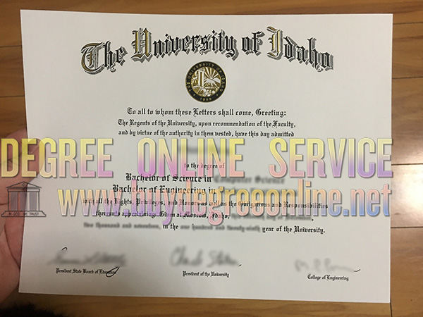 University of Idaho Certificate