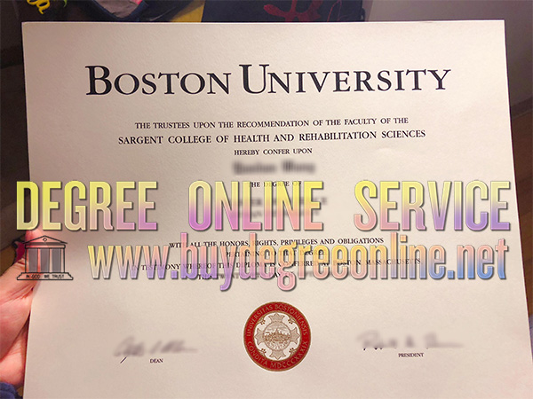 Boston University diploma