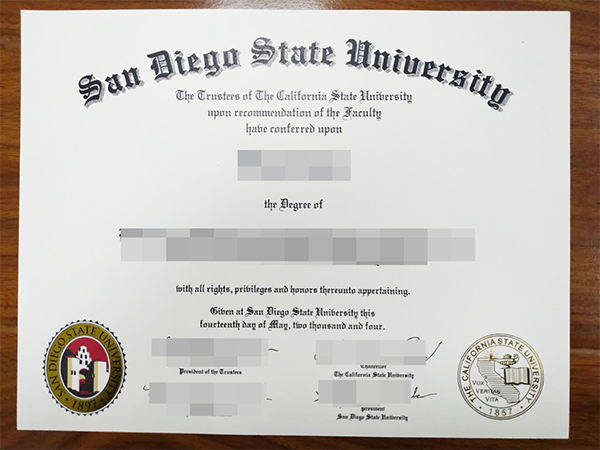 The steps to order a fake San Diego State University degree