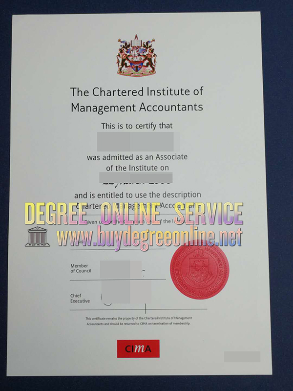 CIMA certificate