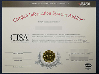 Buying a fake CISA certificate, Certified Information Systems Auditor