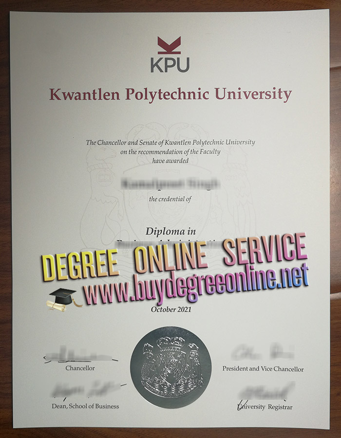 Kwantlen Polytechnic University diploma