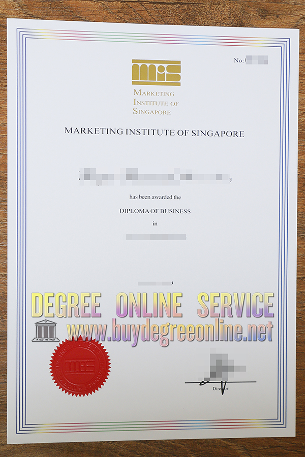 Marketing Institute of Singapore certificate