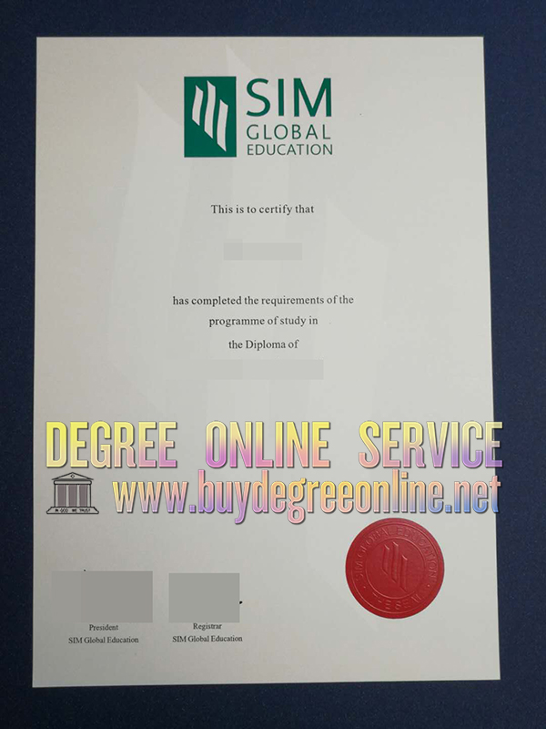 SIM Global Education certificate