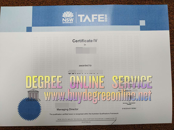 TAFE NSW certificate