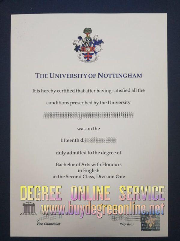 University of Nottingham degree