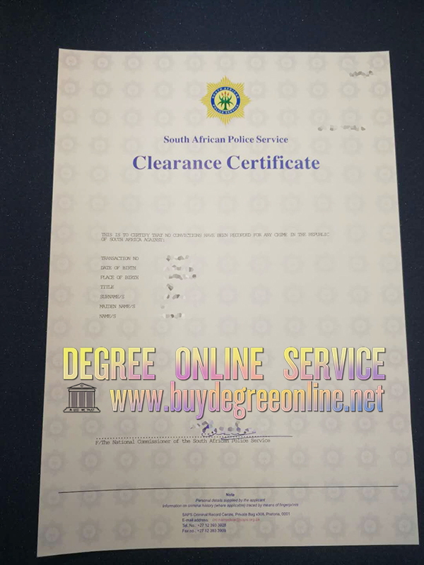 clearance certificate