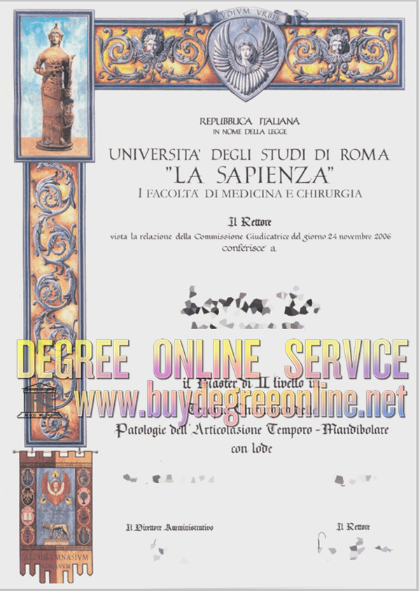 sapienza university of rome diploma