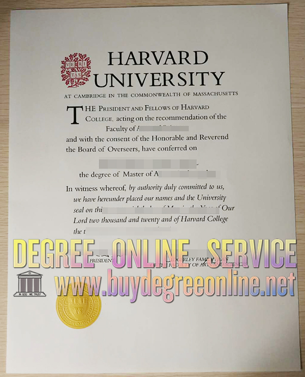 Harvard University Master diploma