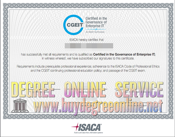 ISACA certificate