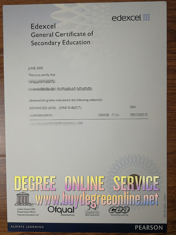 GCSE certificate