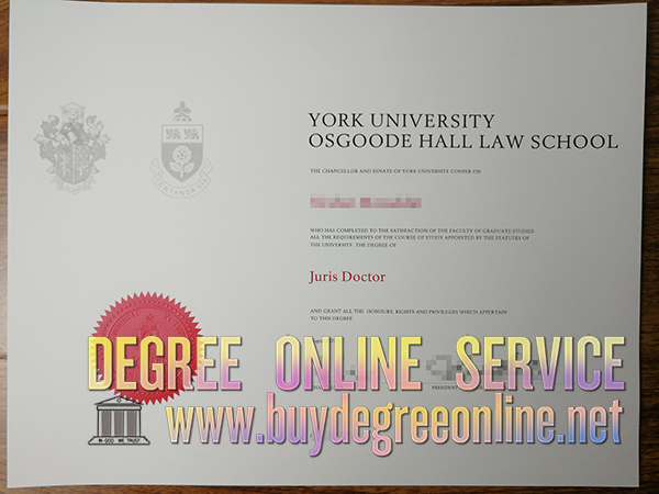 York University Juris Doctor degree