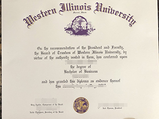 How much a copy of Western Illinois University degree?