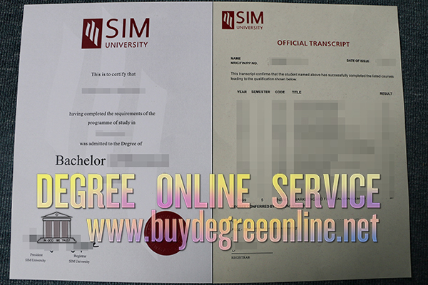 SIM university diploma and transcript