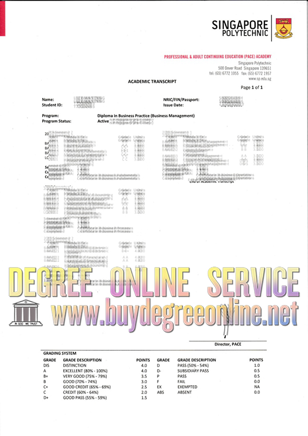 Singapore polytechnic transcript