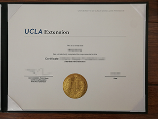 Fake UCLA Extension diploma certificate with leather cover for sale here