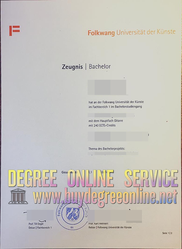 Folkwang Universität der Künste degree