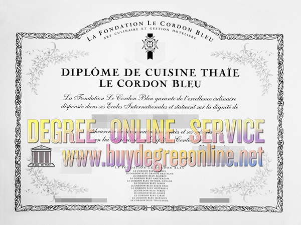 Le Cordon Bleu diploma