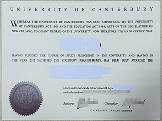 Selling fake University of Canterbury degree from New Zealand here