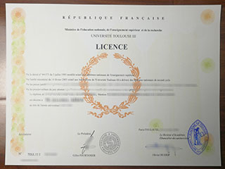 Fake Université Toulouse III – Paul Sabatier diploma from Franch for sale