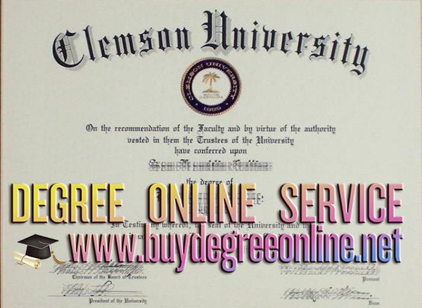 Clemson University diploma