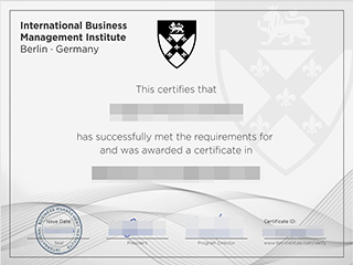 Fake International Business Management Institute certificate, order IBMI Berlin certificate