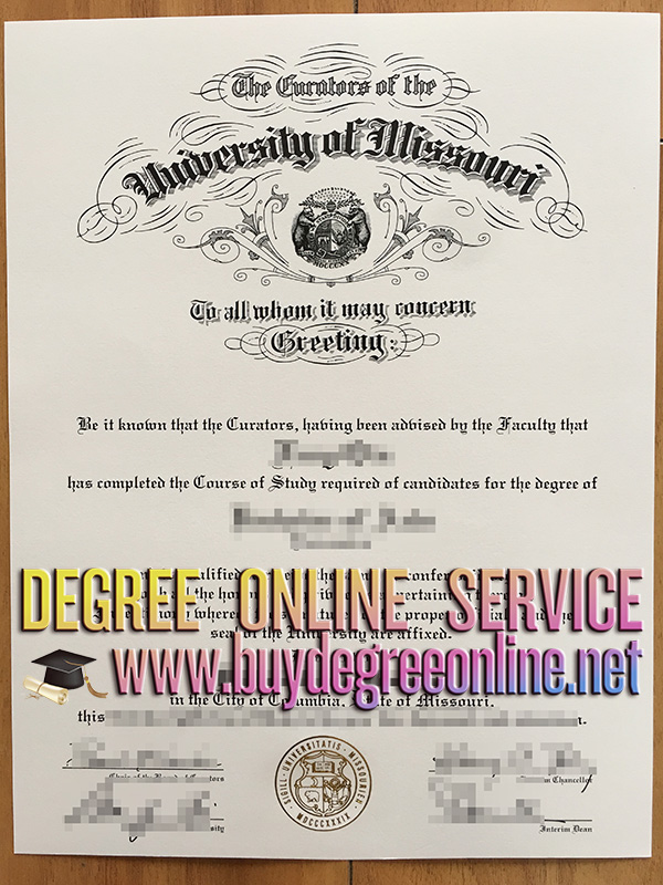 University of Missouri diploma