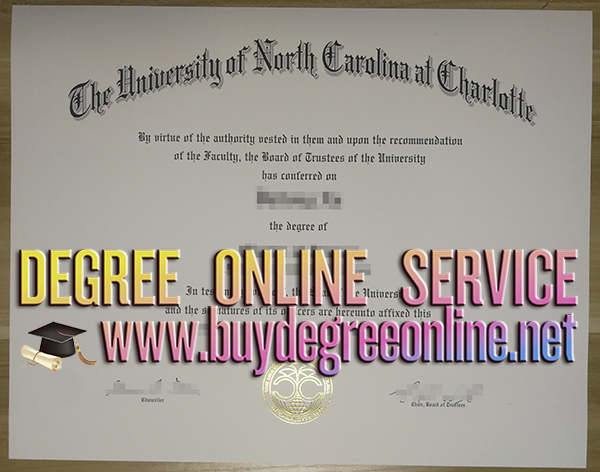 UNC Charlotte diploma