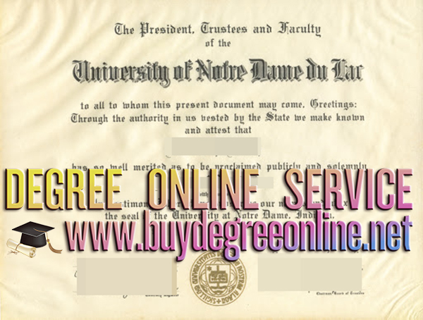 University of Notre Dame diploma