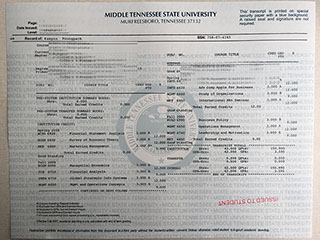 Order a fake MTSU transcript, buy a fake Middle Tennessee State University diploma