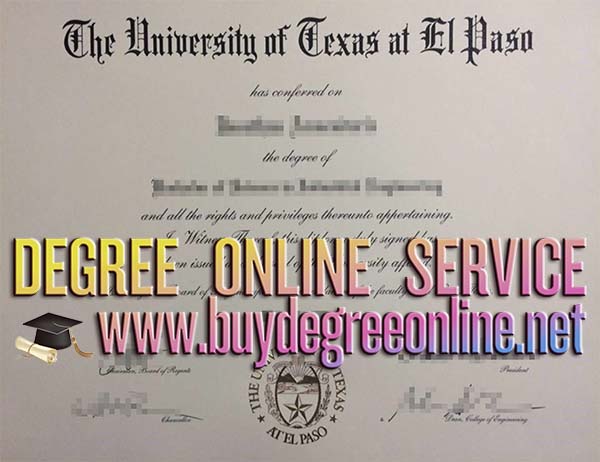 University of Texas at El Paso degree