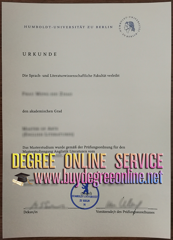 Humboldt-Universität zu Berlin diploma