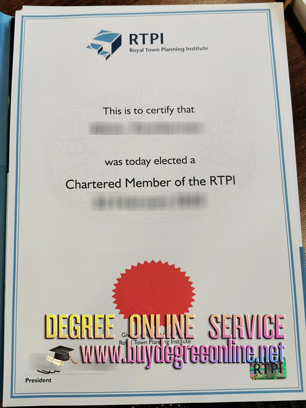 RTPI certificate