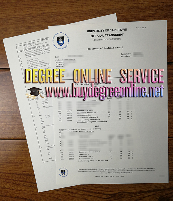 University of Cape Town transcript