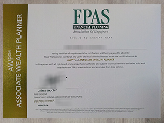 Buy fake FPAS certificate, order Financial Planning Association of Singapore certificate