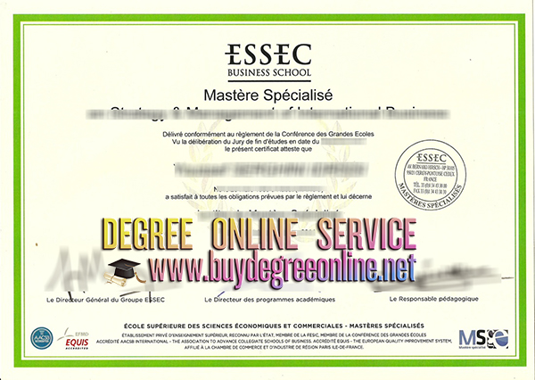 ESSEC Business School Master diploma