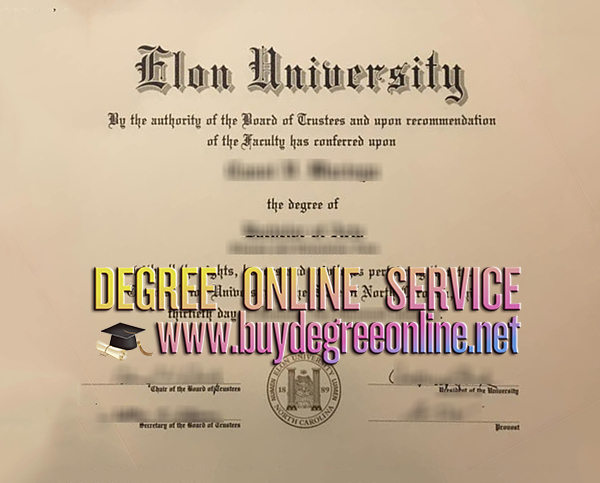 Elon University diploma