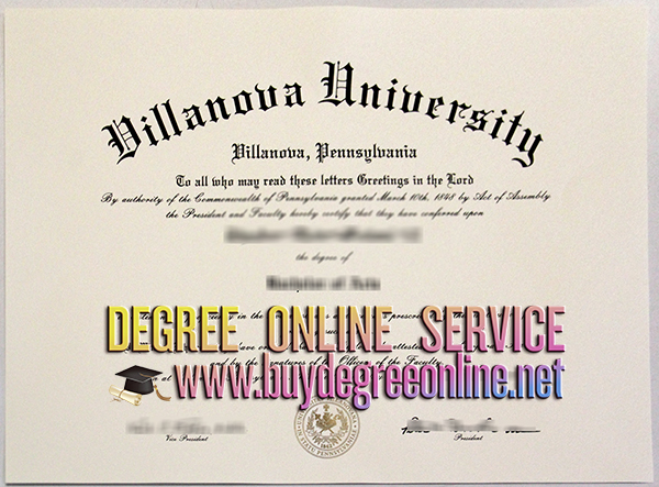 Villanova University diploma