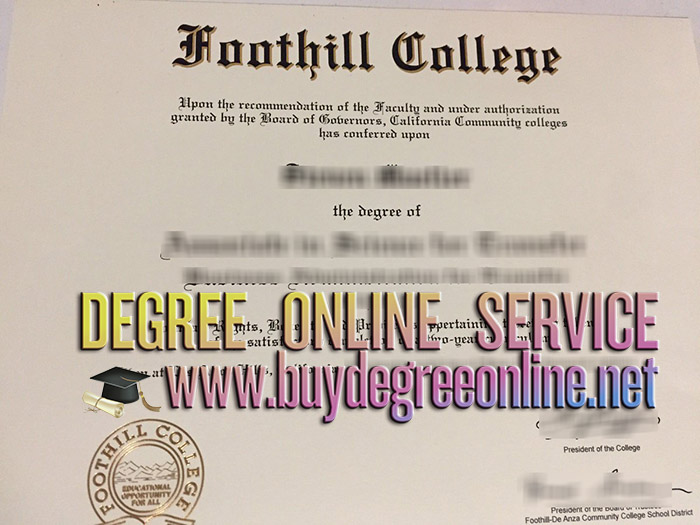 Foothill College diploma