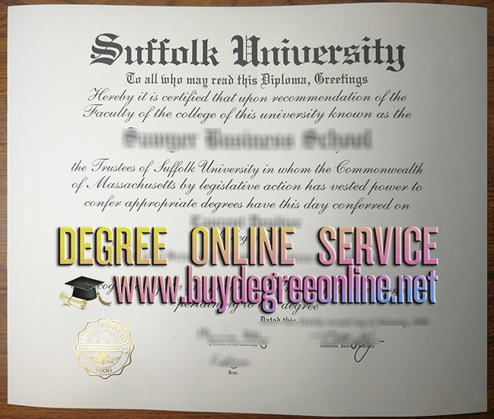 Suffolk University diploma