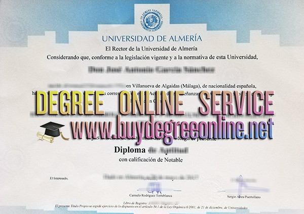 University of Almería diploma