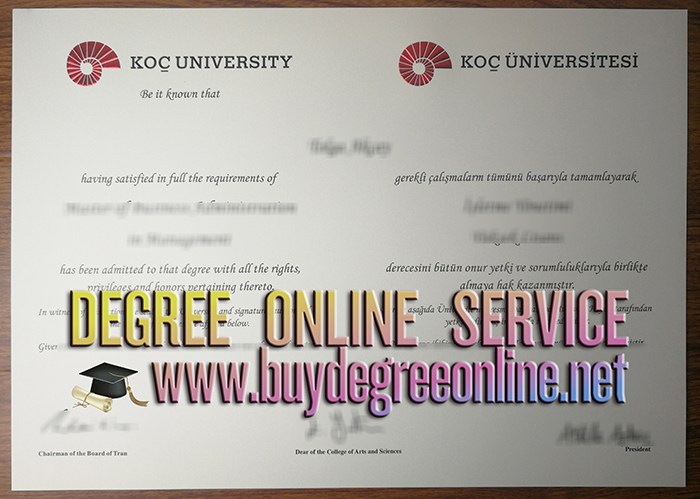 Koç University diploma