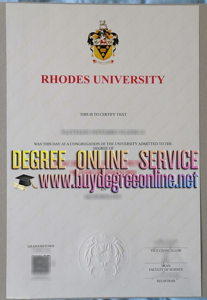 Rhodes University diploma